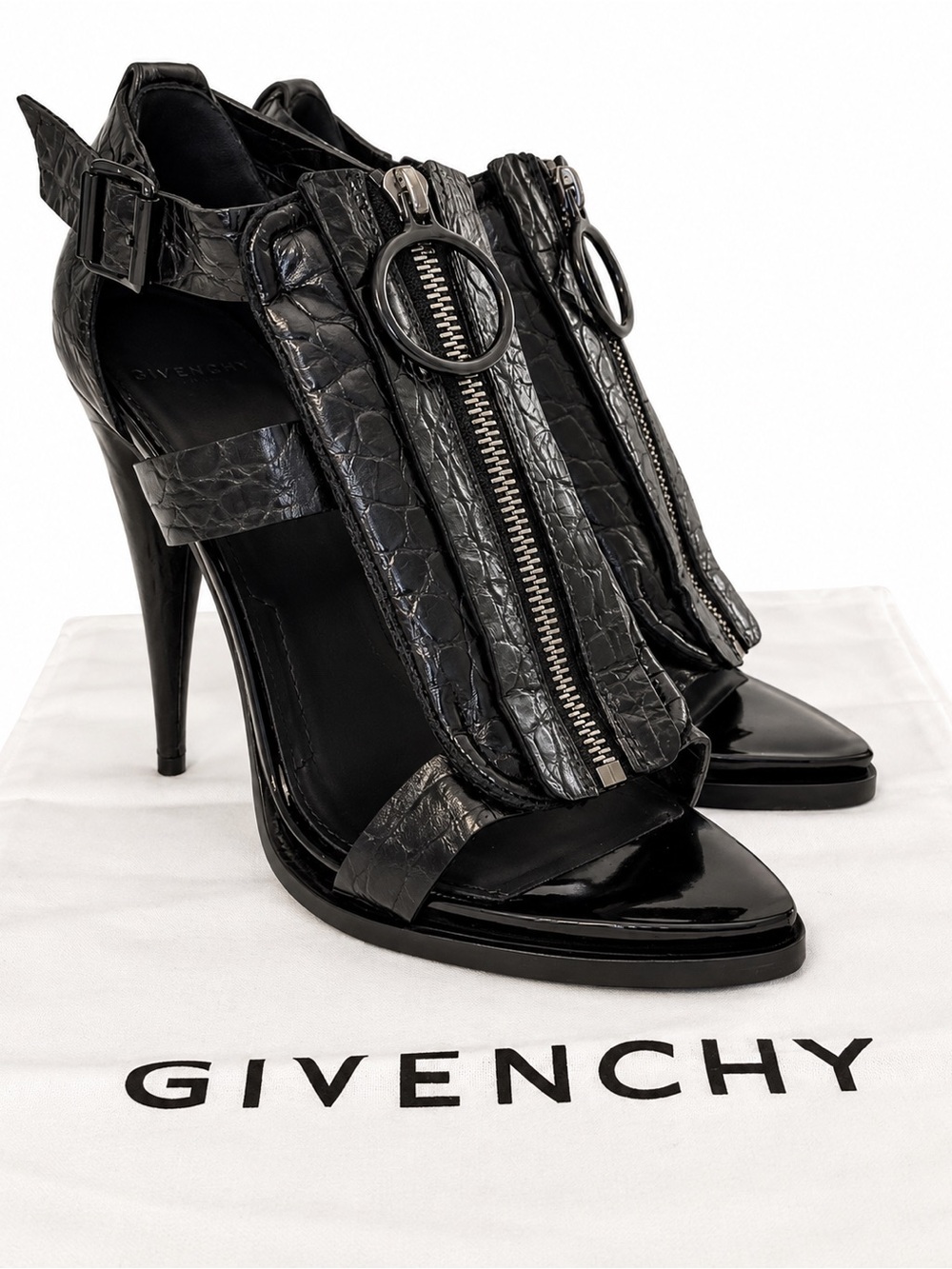 *Host Pick* Givenchy Black Leather Sandals Heels Authentic